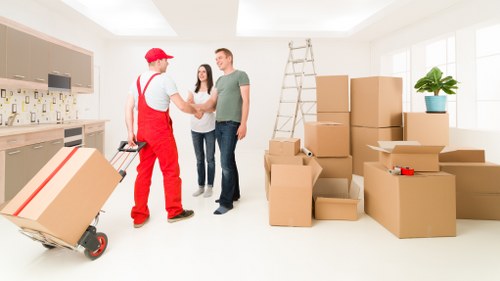 Commercial moving team handling access and loading challenges near Swiss Cottage