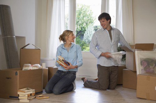 Careful loading of furniture and boxes for a Swiss Cottage home move