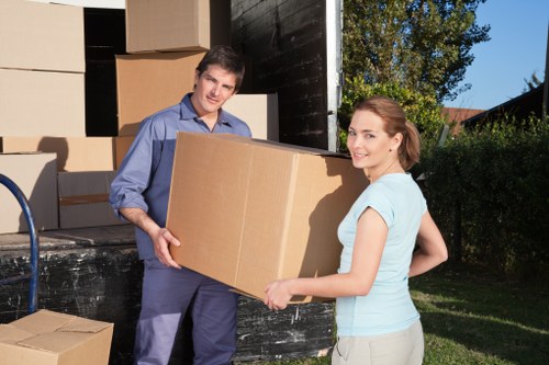 Customer confirming a removal service booking