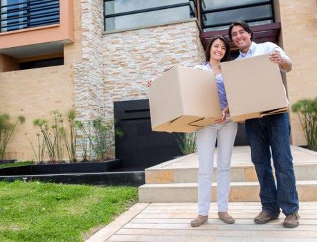 Packing and moving boxes for a local home relocation