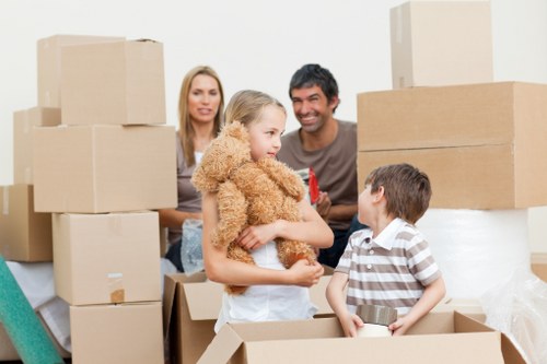Local packing supplies prepared for a Swiss Cottage property move